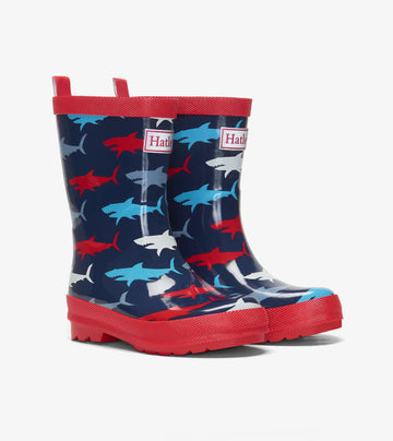 Hungry Sharks Shiny Rain Boots
